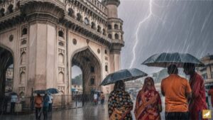 हैदराबाद में झमाझम बारिश से मौसम गुलाबी, गर्मी से मिली राहत लेकिन जलभराव से दैनिक कार्य ठप